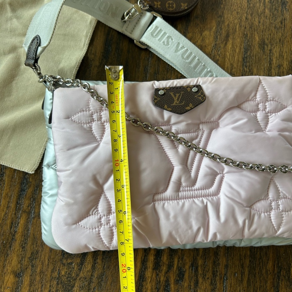 LOUIS VUITTON Econyl Monogram Pillow Maxi Multi Pochette Accessories Silver Pink - Picture 14 of 15